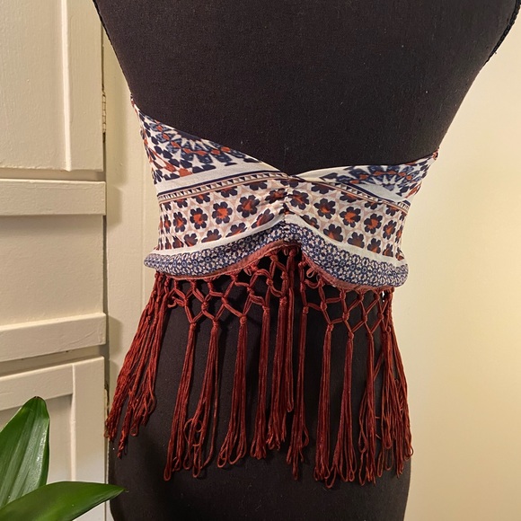 Sheer Tassel Tube Top - Picture 4 of 5